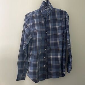 Blue J. Crew Heathered Cotton Men's Shirt